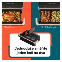 BAZAR - Cosori TF101S Dual blaze TwinFry 10l hozkovzdušná fritéza - Poškozený obal (Komplet)
