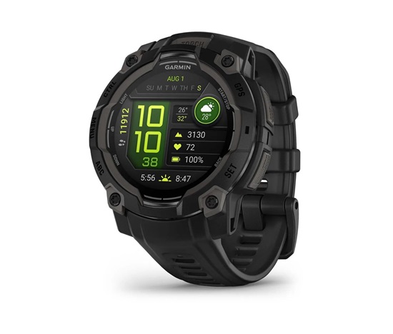 Garmin Instinct 3 – 45 mm, AMOLED, Černé s černým páskem