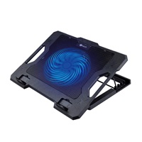 C-TECH chladící podložka pod NTB CLP-S100, Až 17", 1x 140mm, 2x USB, modré podsvícení