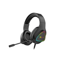 C-TECH Herní sluchátka Midas (GHS-17BK), RGB podsvícení, 3.5mm Jack, černá