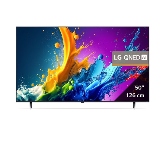 LG QNED80 50" TV, 4K Ultra HD, QNED, webOS, HDR, Bluetooth 5.1, WiFi, ThinQ, AI Sound Pro