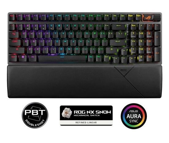 ASUS klávesnice ROG Strix Scope II 96 Wireless (ROG NX Snow) - CZ/SK