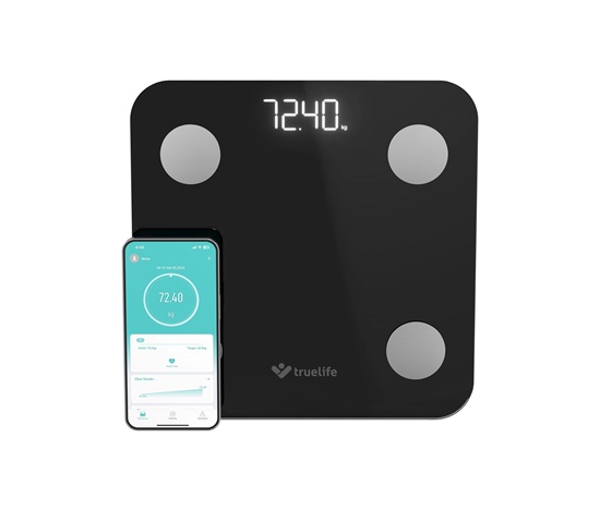TrueLife FitScale W1 BT Black - bioelektrická impedanční bluetooth váha