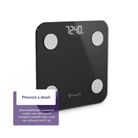 TrueLife FitScale W1 BT Black - bioelektrická impedanční bluetooth váha