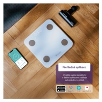 TrueLife FitScale W1 BT White - bioelektrická impedanční bluetooth váha