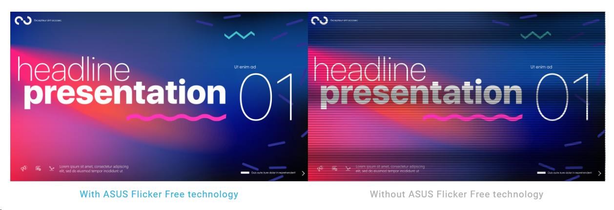 Obr. Technologie ASUS Flicker-free 1752415h