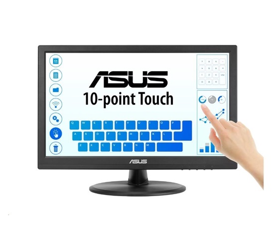 ASUS LCD 15.6" VT169HE Touch 1920x1080,  IPS, Wide Viewing Angle, Frameless, Flicker free, Low Blue Light, HDMI