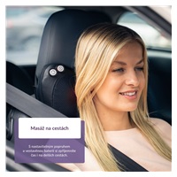 BAZAR - TrueLife RelaxBack B3 Charge - masážní polštář s dobíjecí baterií - Poškozený obal (Komplet)