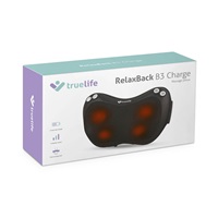 BAZAR - TrueLife RelaxBack B3 Charge - masážní polštář s dobíjecí baterií - Poškozený obal (Komplet)