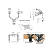 Fiber Mounts H3F160 držák notebooku a monitoru