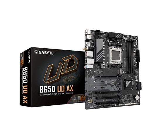 GIGABYTE MB Sc AM5 B650 UD AX, AMD B650, 4xDDR5, 1xDP, 1xHDMI, WiFi