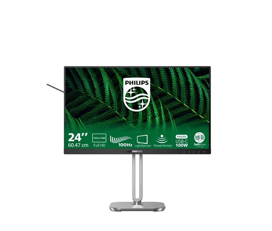 Philips MT 23,8" 24B2G5301 - 1920x1080,IPS,100Hz,HDMI,DP,USBhub,USB-C,RJ45,Repro,Pivot