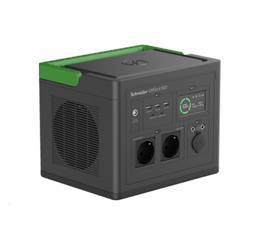 APC Schneider OffGrid Portable Power Station 500, 517Wh Lithium-ion, 2 Schuko, Sinewave