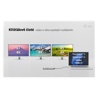 i-tec USB-C Metal Nano 3x Display Dock, 2x HDMI 1x USB-C video, Power Delivery 140W