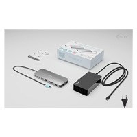 i-tec USB-C Metal Nano 3x Display Dock, 2x HDMI 1x USB-C video,PD 140W + Universal Charger 140 W
