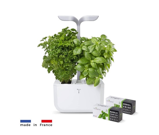 Véritable Exky CLASSIC - Automatický květináč s regulací osvětlení, bílá + 2 bylinkové náplně