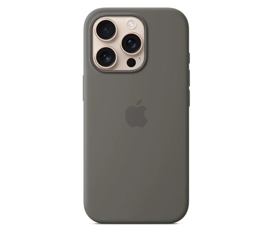 APPLE iPhone 16 Pro Silicone Case with MagSafe - Stone Grey