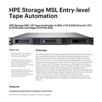 HPE Storage MSL 1/8 Tape Autoloader 1x MSL LTO-8 SAS Drive 5x LTO-8 30TB Data Cartridges