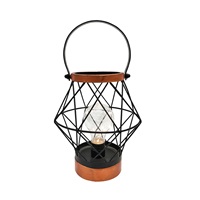 Solight kovová lucerna se žárovkou s micro LED, teplá bílá, 3xAA, 20cm