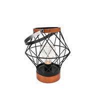 Solight kovová lucerna se žárovkou s micro LED, teplá bílá, 3xAA, 20cm