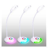 Solight LED stolní lampička nabíjecí, 5W, RGB podsvícení, stmívatelná, USB napájení