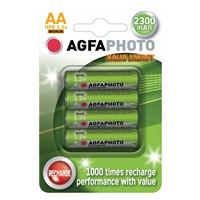 AgfaPhoto nabíjecí NiMH baterie AA, 2300mAh, blistr 4ks