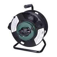 Solight prodlužovací přívod na bubnu, 1 zásuvka, venkovní, 50m gumový kabel, 3x 1,5mm2, IP44