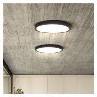 Solight LED osvětlení s dálkovým ovladačem Estela Black, 36W, 2700lm, 30cm, změna chromatičnosti, stmívatelné