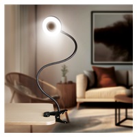 Solight LED stmívatelná stolní lampička s klipem, 300lm, nastavitelná teplota světla, USB