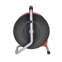 Solight prodlužovací přívod na bubnu, 1 zásuvka, 50m, oranžový kabel, 3x 1,5mm2