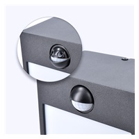 Solight LED venkovní nástěnné osvětlení Terni, 12W, 560lm, 3000K, PIR sensor