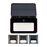 Solight LED solární reflektor se senzorem, 6W, 660lm, 3CCT, Li-Ion, černá