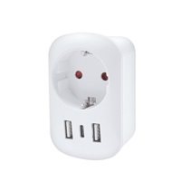 Solight cestovní adaptér UK USB A+C pro použití ve Velké Británii, typ G