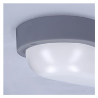 Solight LED venkovní osvětlení oválné, 13W, 910lm, 4000K, IP54, 21cm, šedá barva