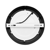 Solight LED mini panel CCT, přisazený, 12W, 900lm, 3000K, 4000K, 6000K, kulatý, černá barva