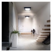 Solight LED mini panel CCT, přisazený, 12W, 900lm, 3000K, 4000K, 6000K, čtvercový, černá barva