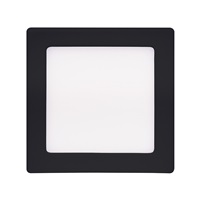 Solight LED mini panel CCT, přisazený, 12W, 900lm, 3000K, 4000K, 6000K, čtvercový, černá barva