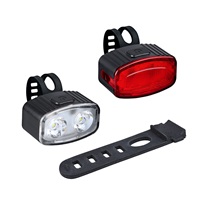 Solight set nabíjecích cyklo svítilen, 160lm přední, zadní červená, Li-Ion, USB