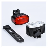 Solight set nabíjecích cyklo svítilen, 160lm přední, zadní červená, Li-Ion, USB