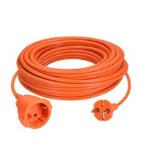 Solight 1z pohyblivý přívod - spojka, 15m, 2 x 1,5mm2, oranžová