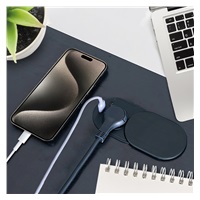 Solight 1z + USB A+C 20W PD vestavná zásuvka s posuvným víčkem, 2m, matná černá