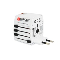 SKROSS cestovní adaptér MUV USB, USB A+C, univerzální pro 150 zemí