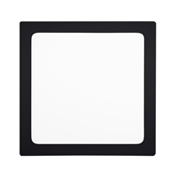 Solight LED mini panel CCT, přisazený, 24W, 1800lm, 3000K, 4000K, 6000K, čtvercový, černá barva