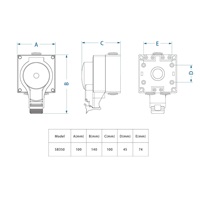 Solight zásuvka IP66, vodotěsná a prachotěsná