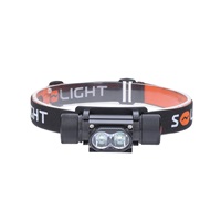 Solight LED čelová nabíjecí svítilna, 650lm, Li-Ion