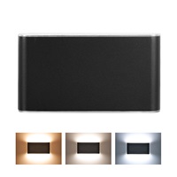 Solight LED venkovní nástěnné osvětlení Modena, 12W, 800lm, 3CCT, černá