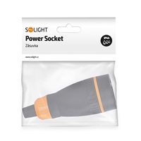 Solight zásuvka do vlhka, přímá, IP40, černá-oranžová