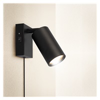 Solight nástěnná lampička CELE, 1x GU10, černá
