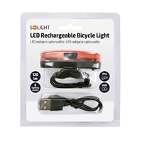 Solight LED nabíjecí zadní cyklo světlo, 3W COB, nabíjecí, Li-Ion