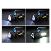 Solight LED nabíjecí svítilna s rukojetí a bočním světlem, 150+100lm, Li-Ion